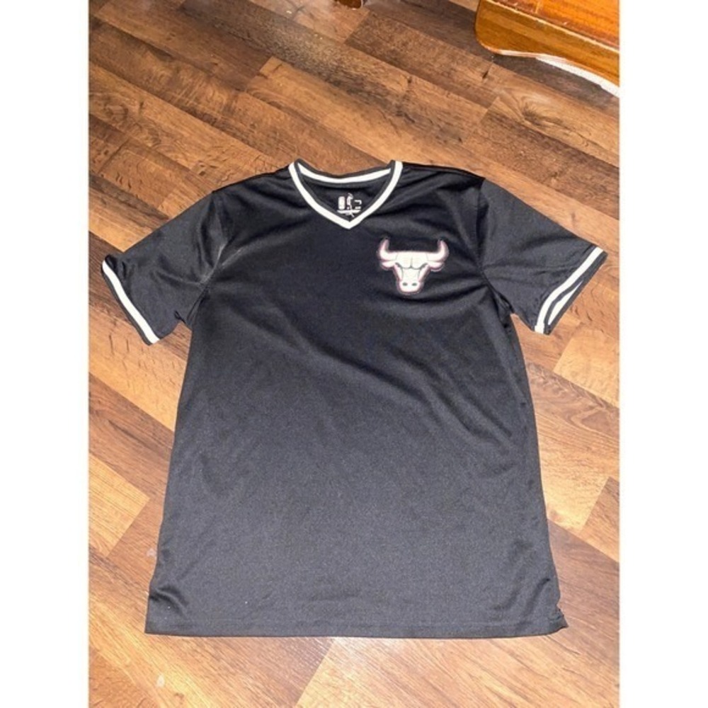 NBA Chicago Bulls Ultra Game Black Jersey Style T-Shirt Mens Large Used